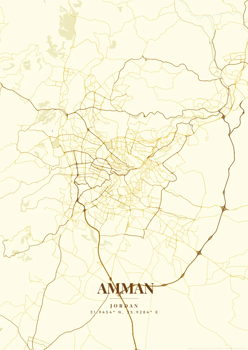 Amman Golden Era map poster