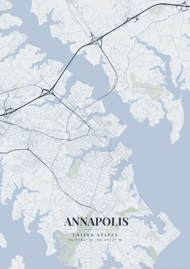Annapolis Nordic Fjord map poster