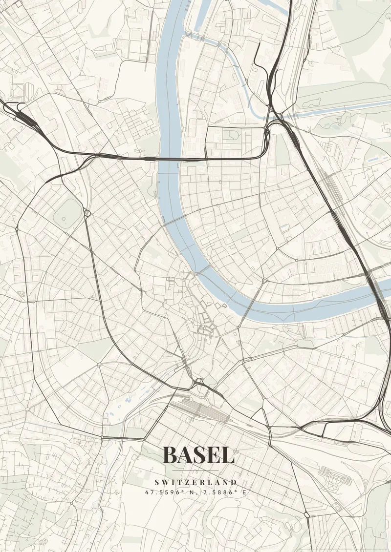 Basel Ivory Tower map poster