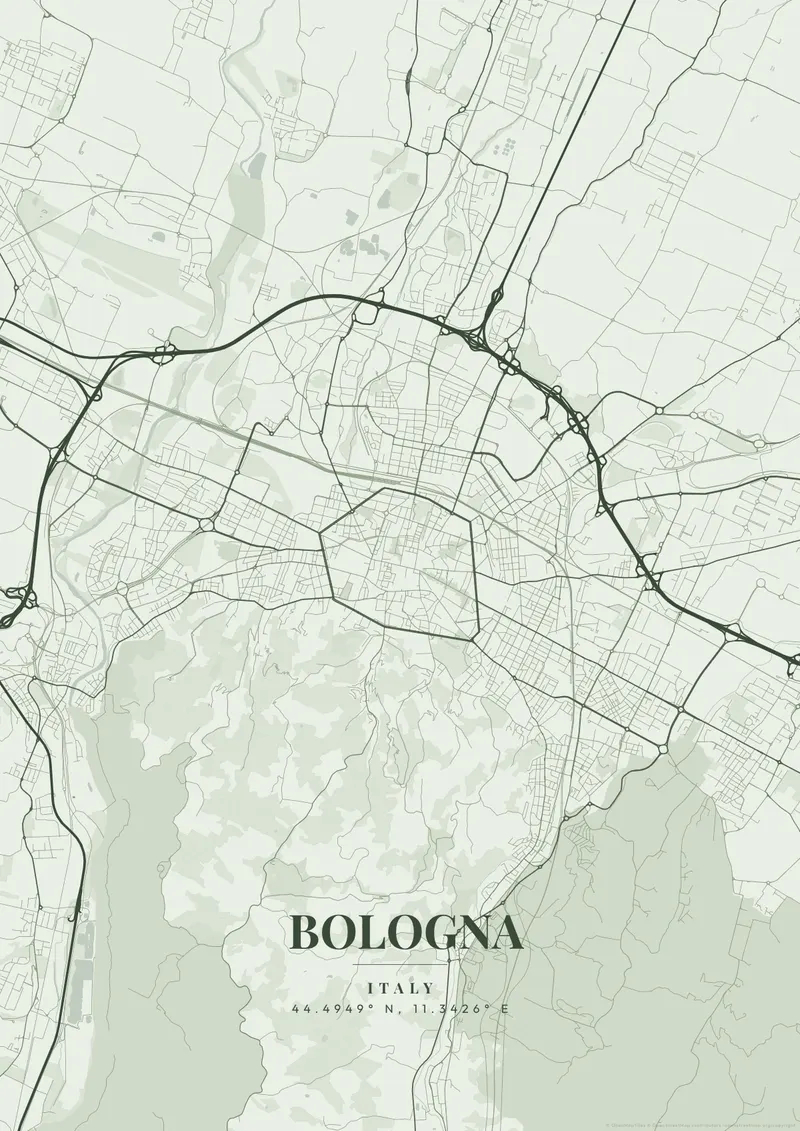 Bologna Sage Garden map poster