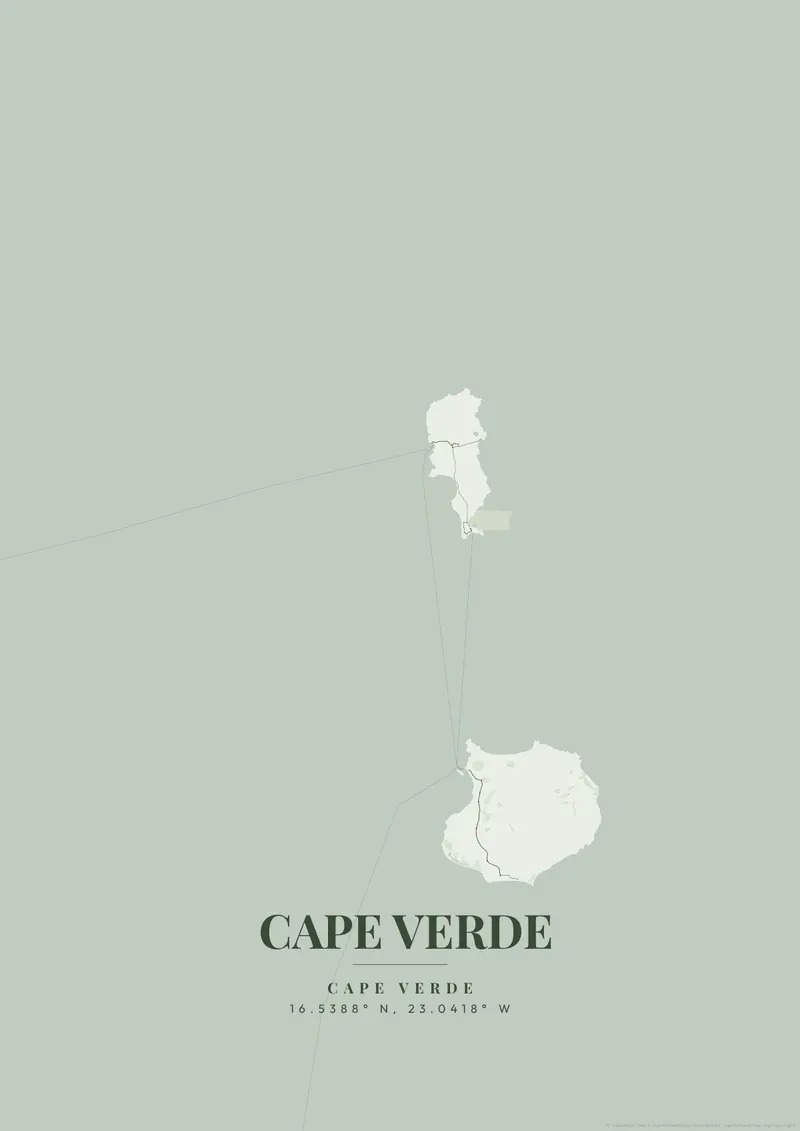 Cape Verde Sage Garden map poster