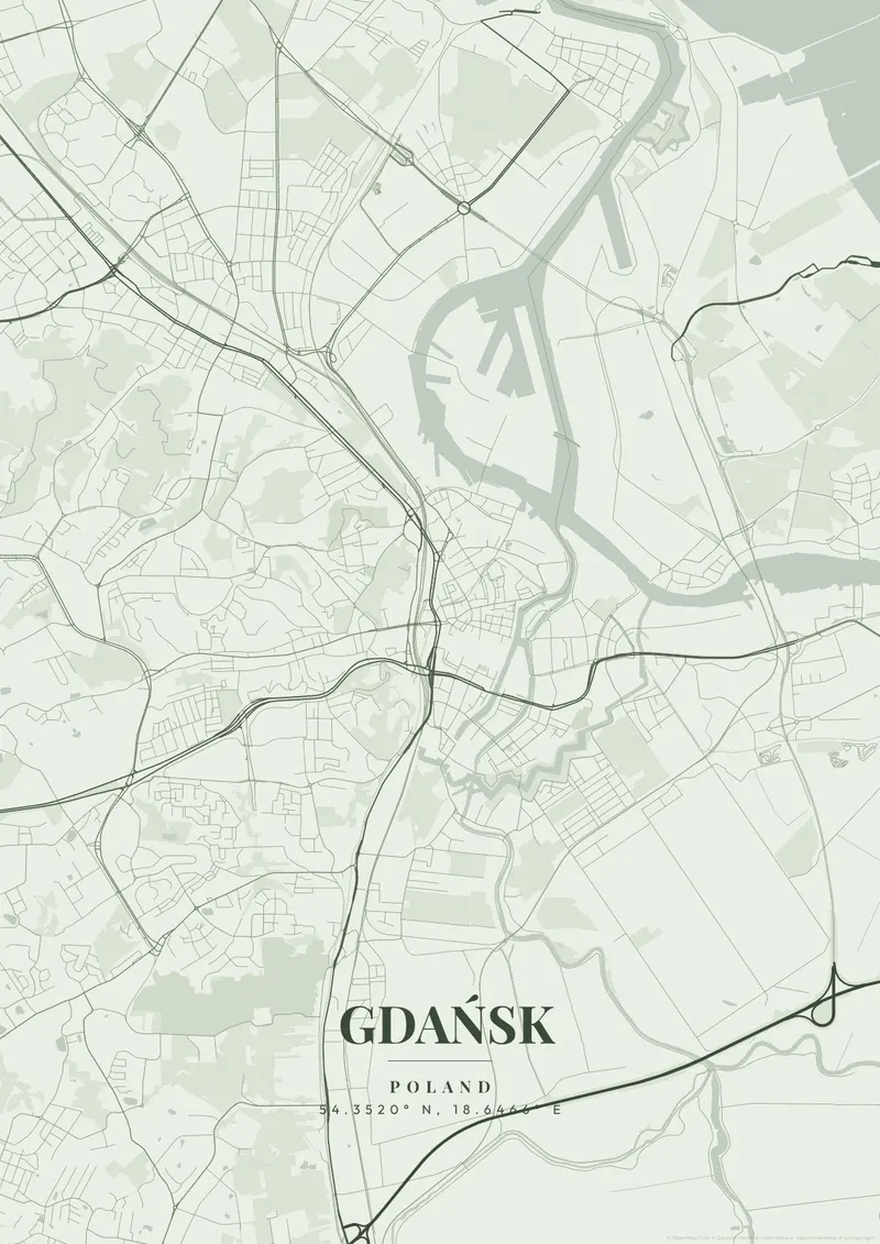 Gdańsk Sage Garden map poster