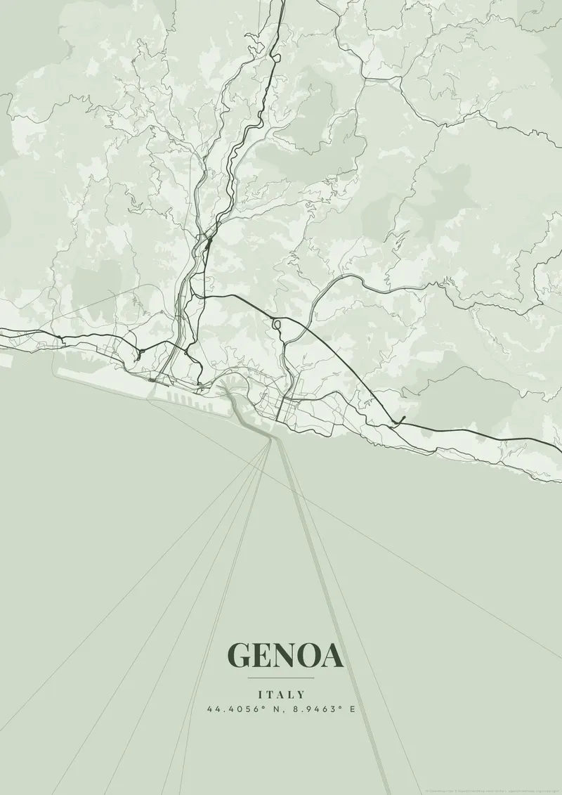 Genoa Sage Garden map poster