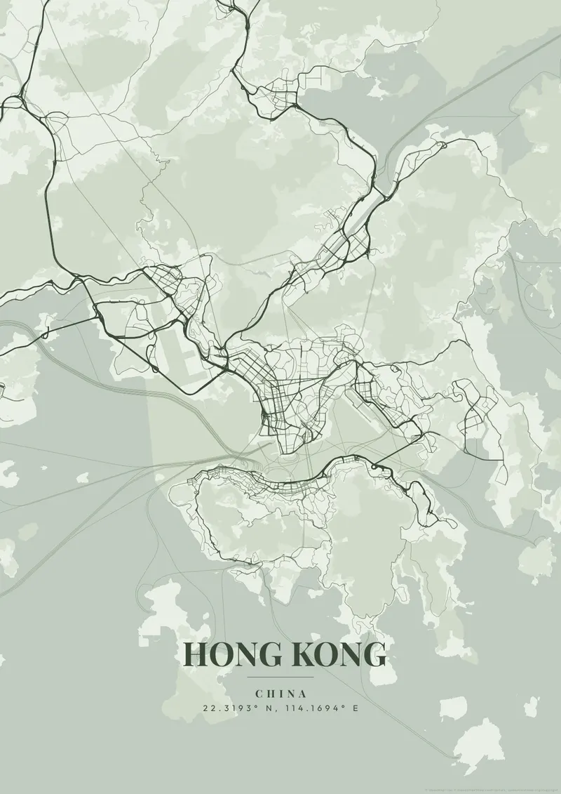 Hong Kong Sage Garden map poster