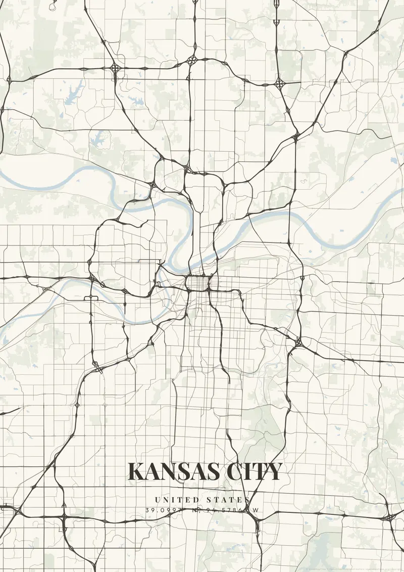 Kansas City Ivory Tower map poster