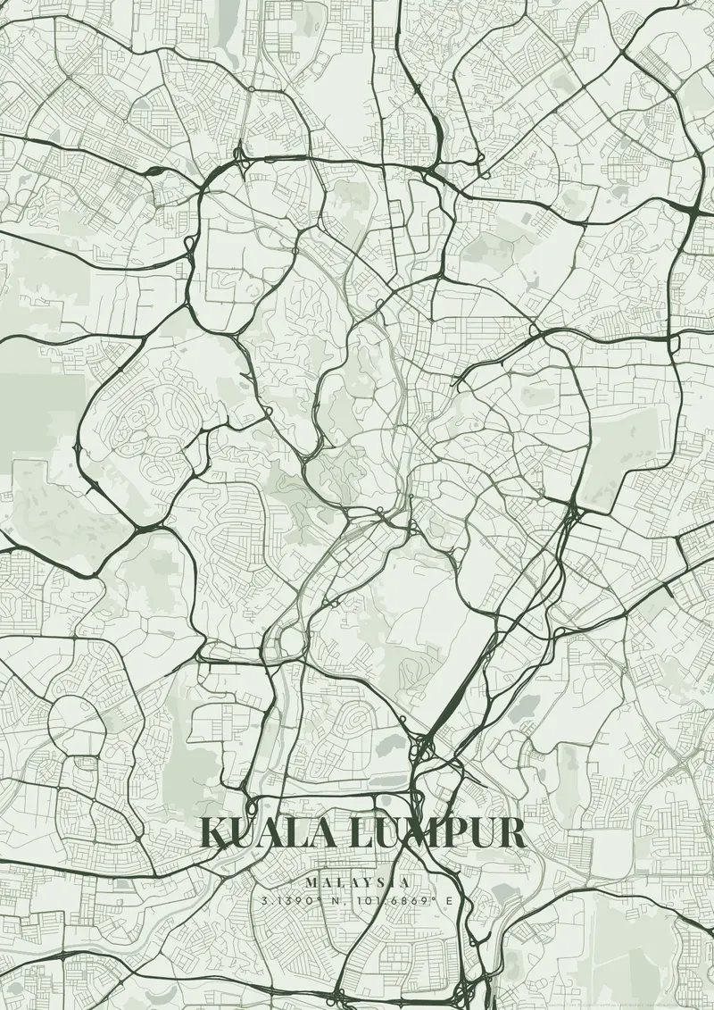 Kuala Lumpur Sage Garden map poster