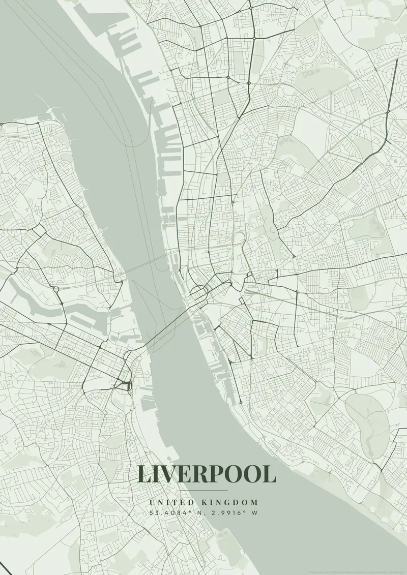 Liverpool Sage Garden map poster