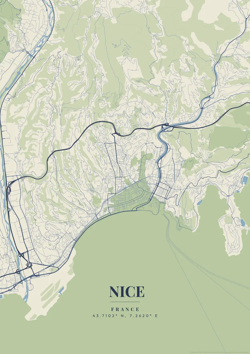 Nice Vintage Atlas map poster