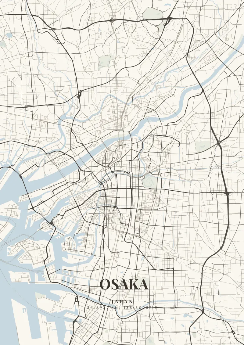 Osaka Ivory Tower map poster