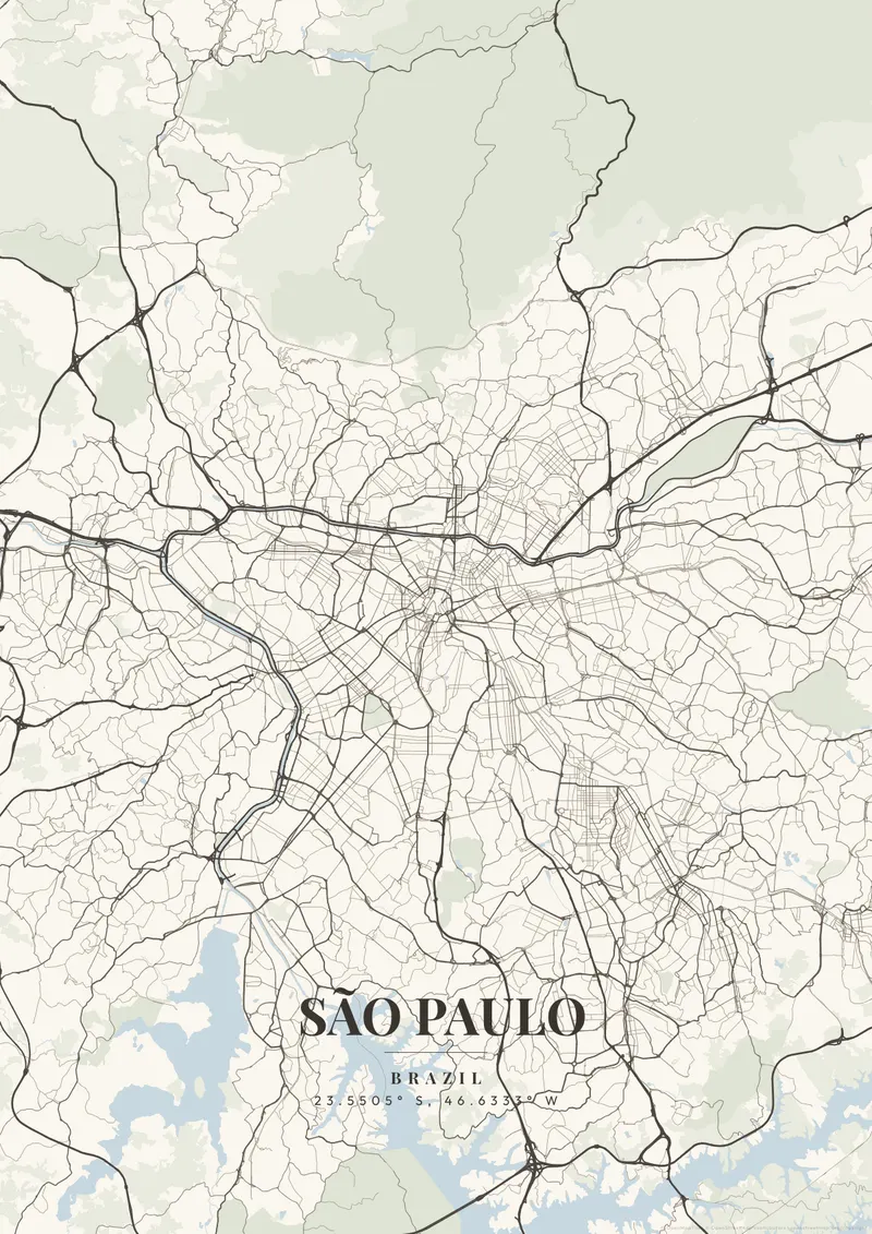 São Paulo Ivory Tower map poster