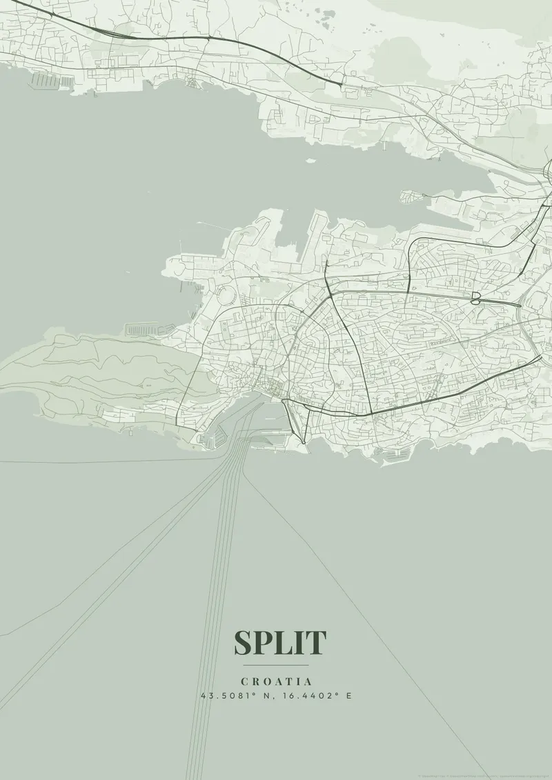 Split Sage Garden map poster