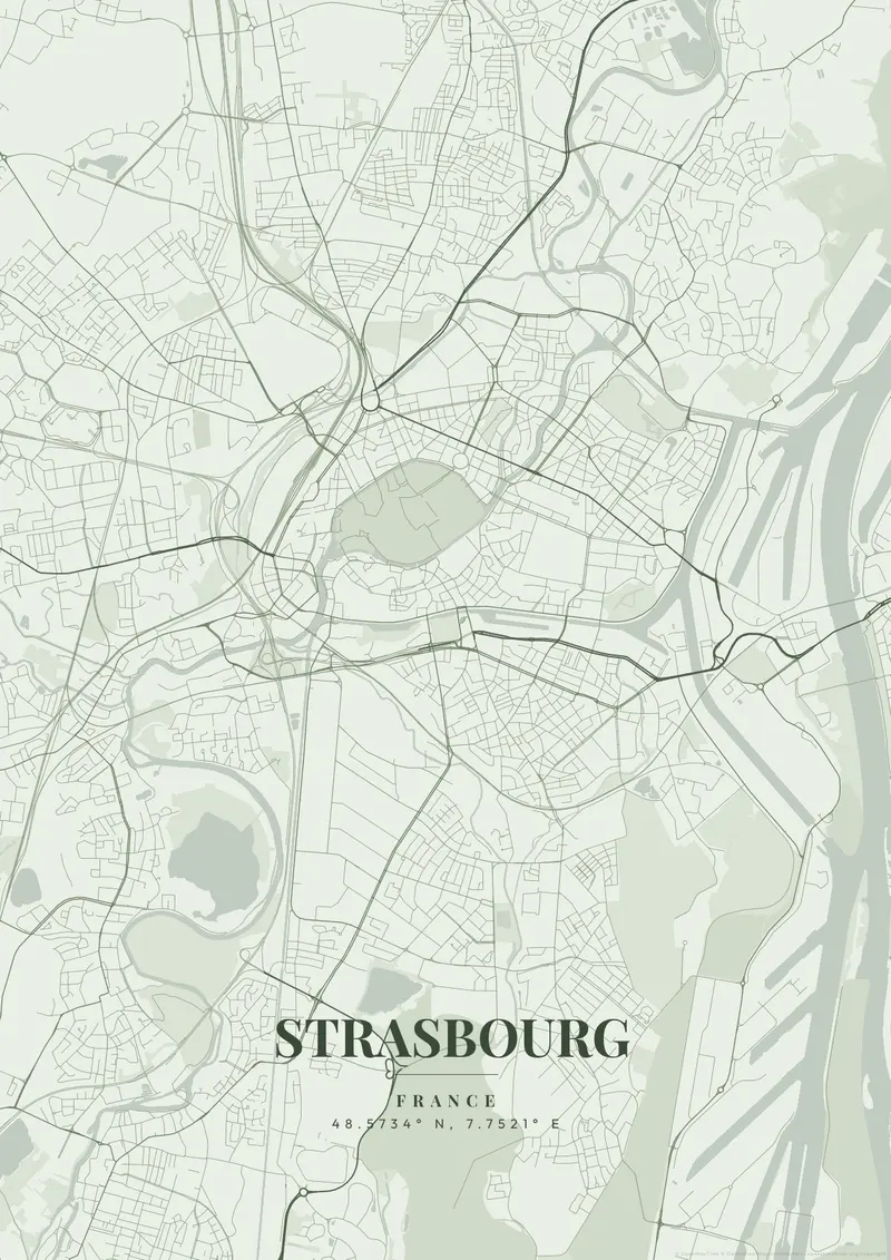 Strasbourg Sage Garden map poster
