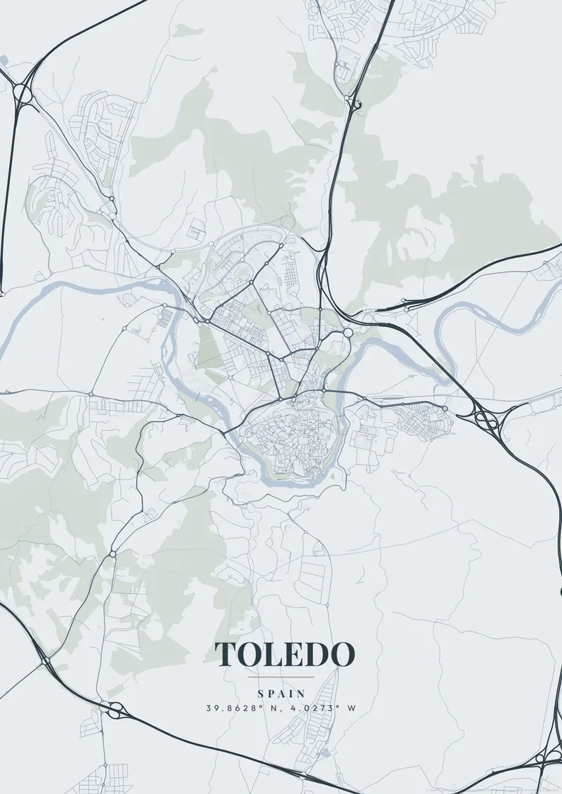 Toledo Nordic Fjord map poster
