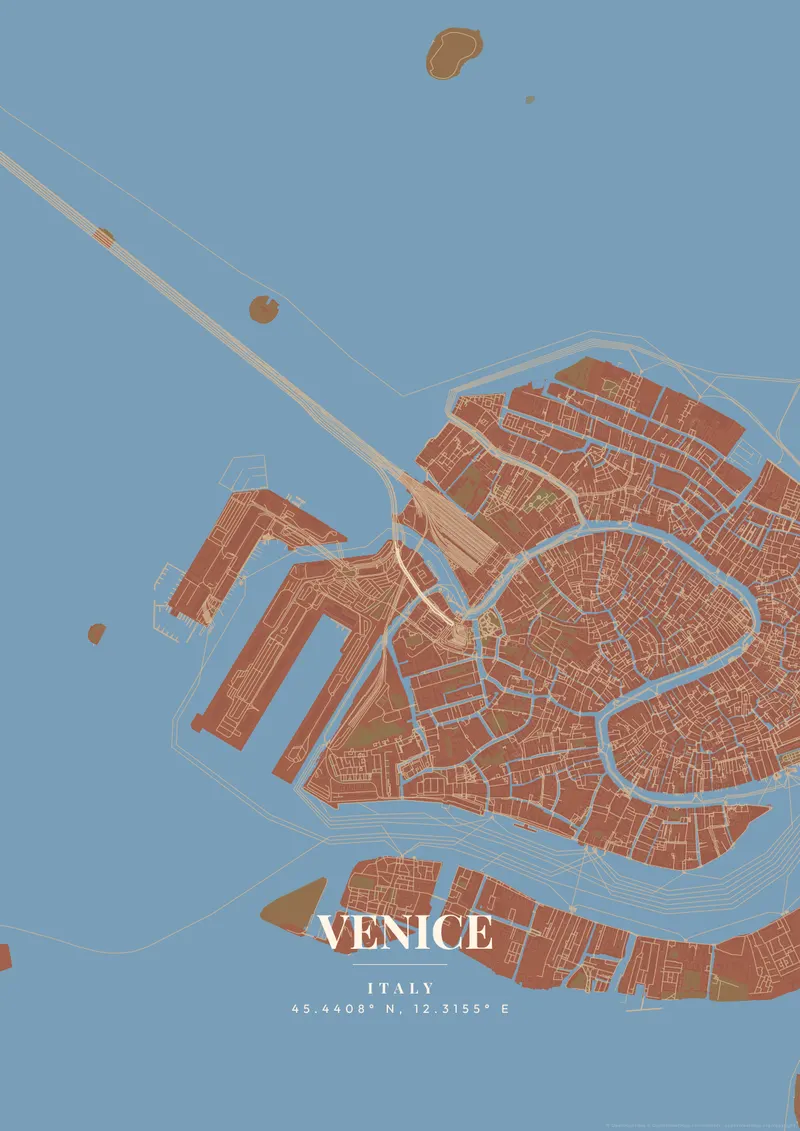 Venice Terracotta Villa map poster