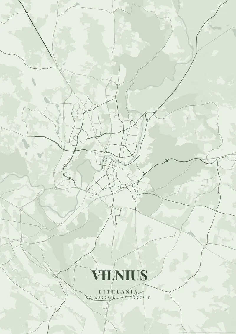 Vilnius Sage Garden map poster